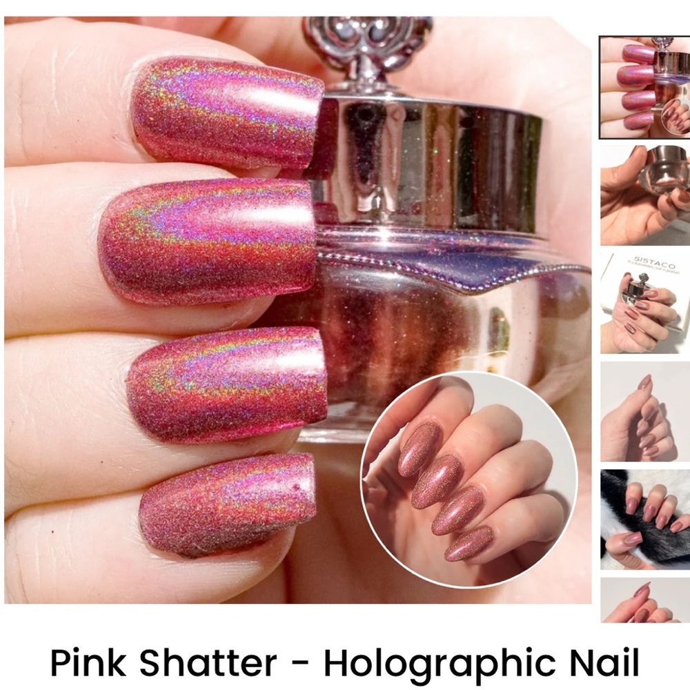 Sistaco Mineral Nail Powder
Pink Shatter